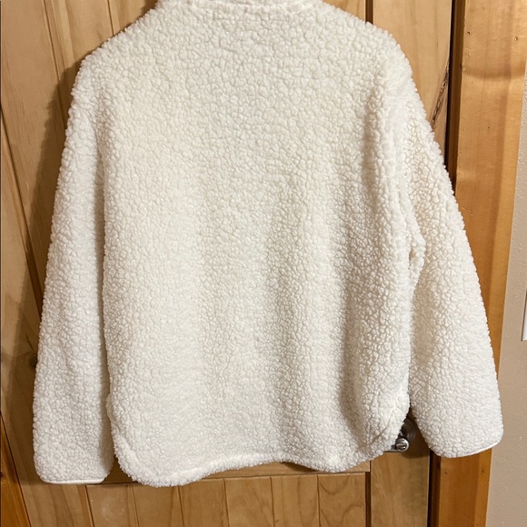 Buffalo David Bitton Women's White Cream Sherpa Zip-Up Jacket - Picture 3 of 6